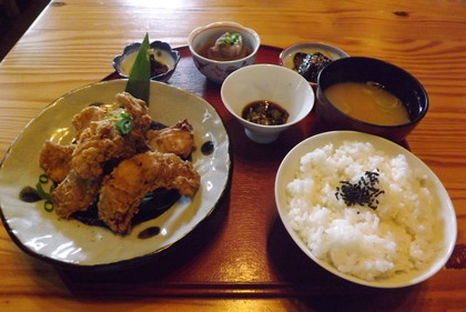 ハタの唐揚げセット